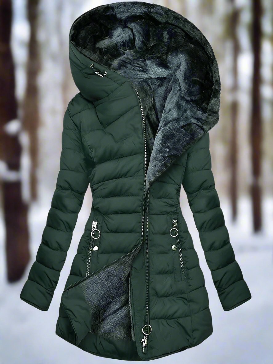 Karin - Stilvolle lange Steppjacke für Damen