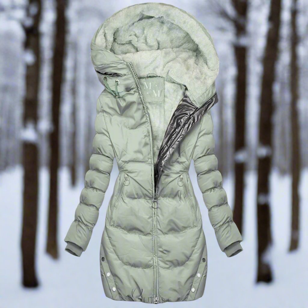 Karin - Stilvolle lange Steppjacke für Damen