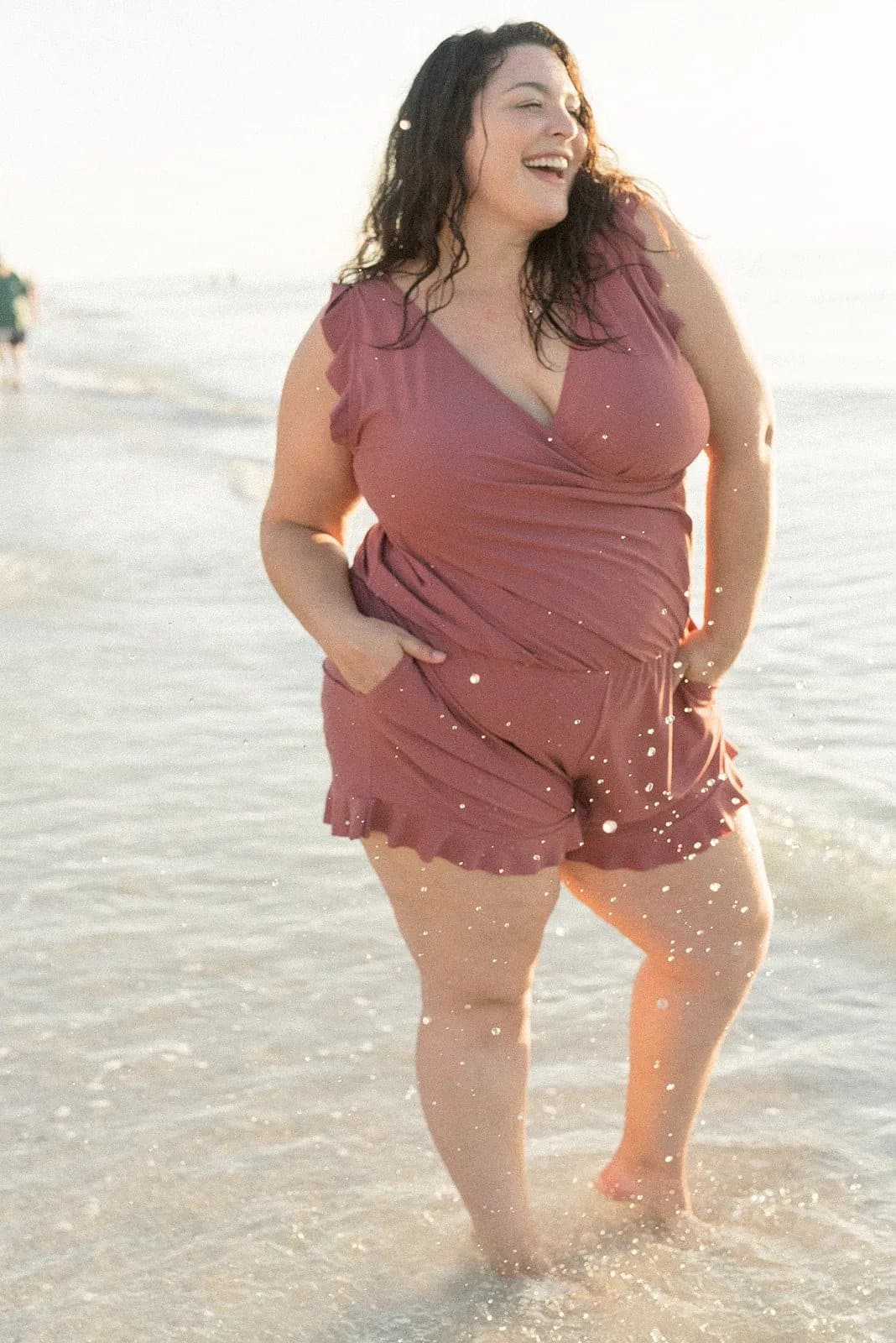 Tanja - Schickes hochtailliertes Badeanzug-Set