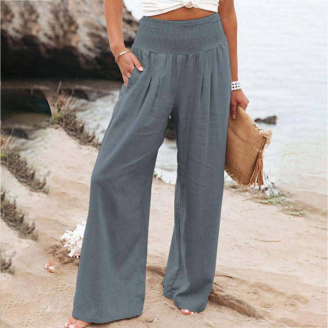 Elfriede - Leichte weit geschnittene Strandhose für Damen