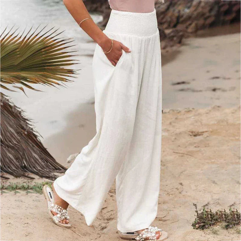 Elfriede - Leichte weit geschnittene Strandhose für Damen