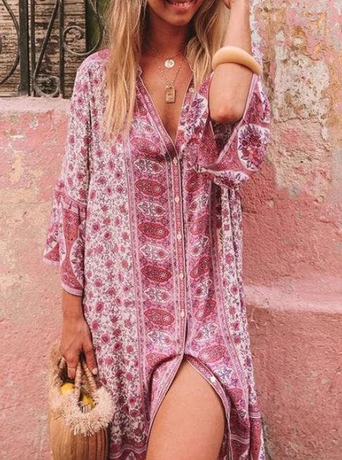 Nora - Elegantes locker sitzendes Boho-Kleid