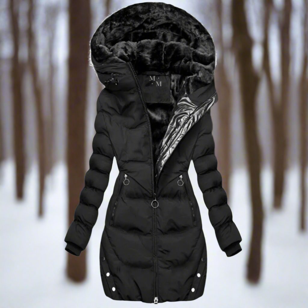 Karin - Stilvolle lange Steppjacke für Damen