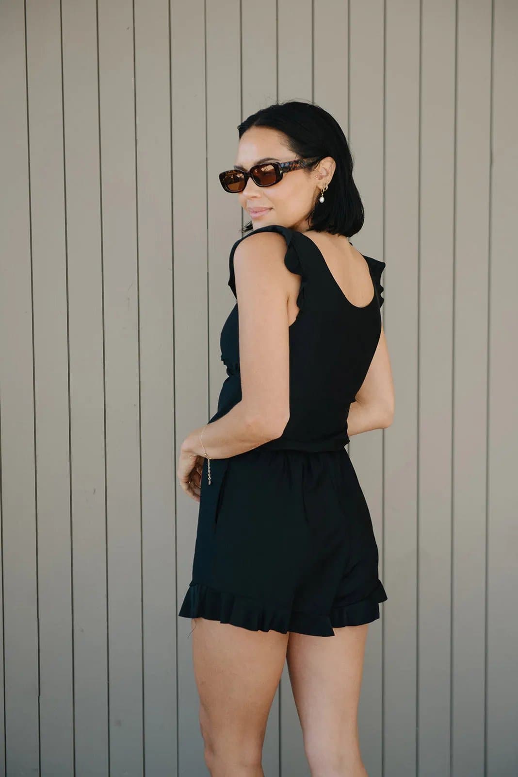 Tanja - Schickes hochtailliertes Badeanzug-Set