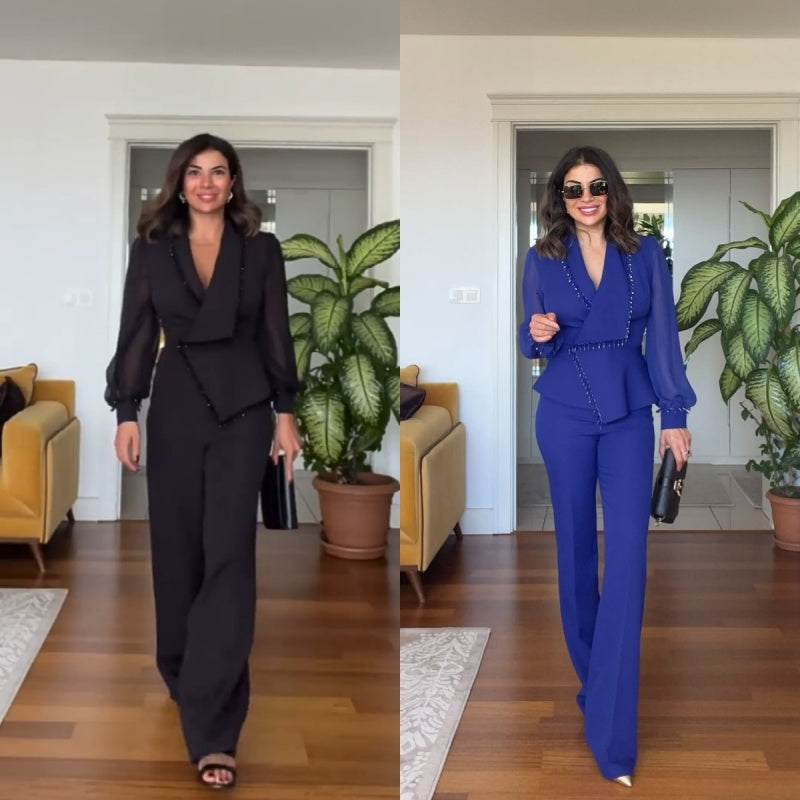 Constanze - Elegantes zweiteiliges Blazer-und-Hosen-Set