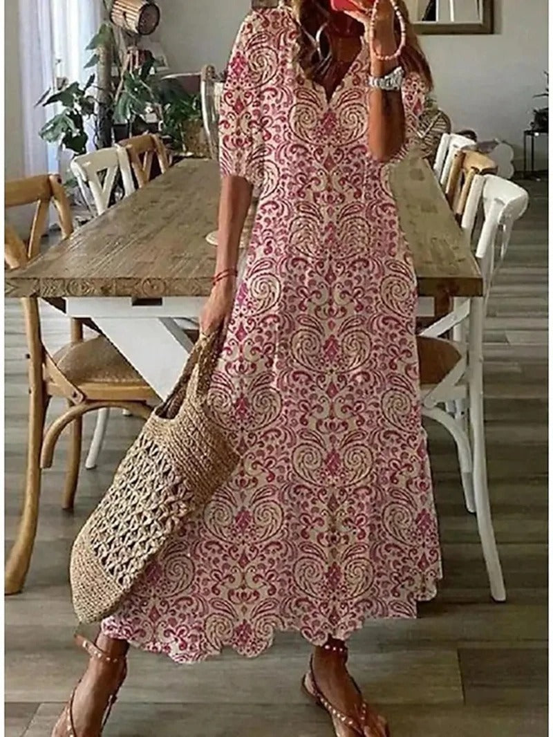 Virginia - Boho-Maxikleid mit Blumenmuster für Damen